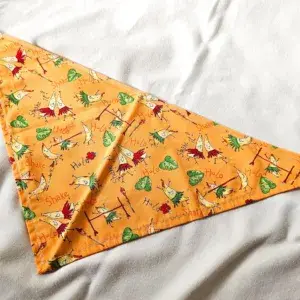 Orange hula banana doggy bandana