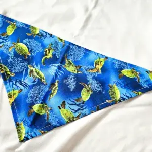 Sea turtle blue ocean doggy bandana