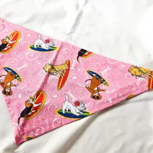 Pink surfer doggy bandana