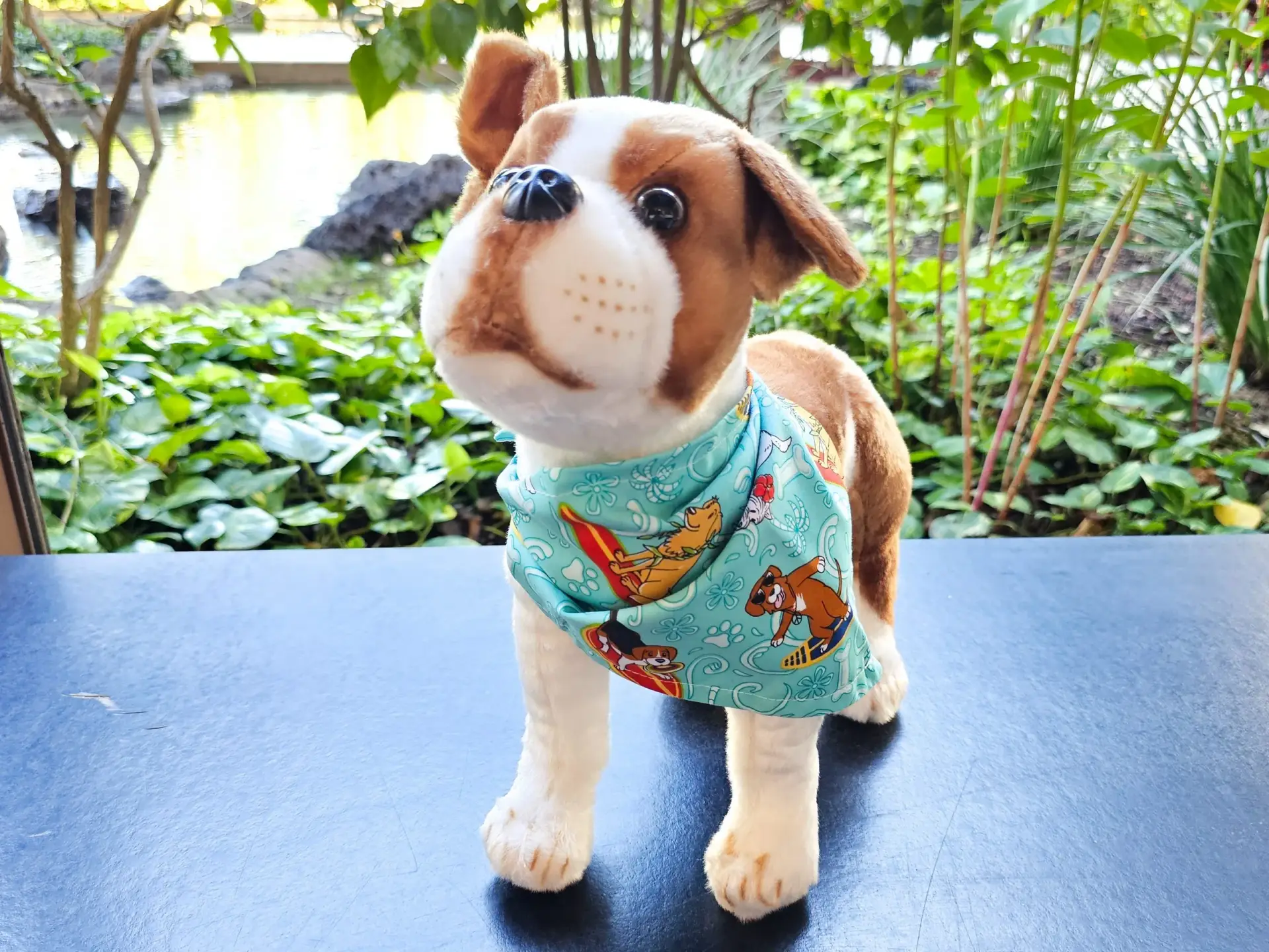 Turquoise surfer doggy bandana - Image 2