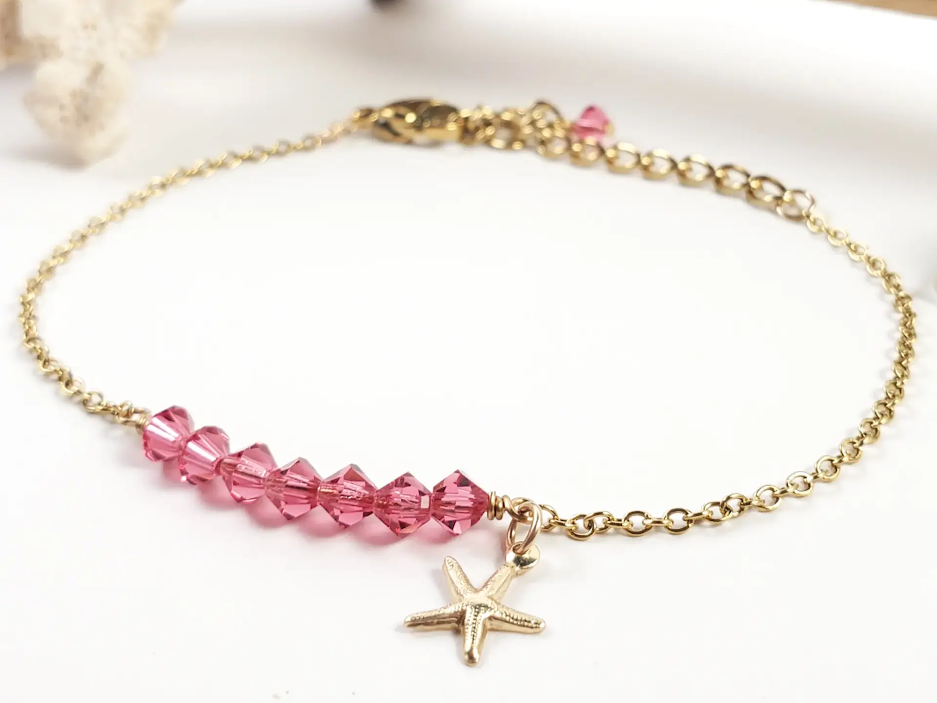 Birthstone starfish bracelet - Image 10