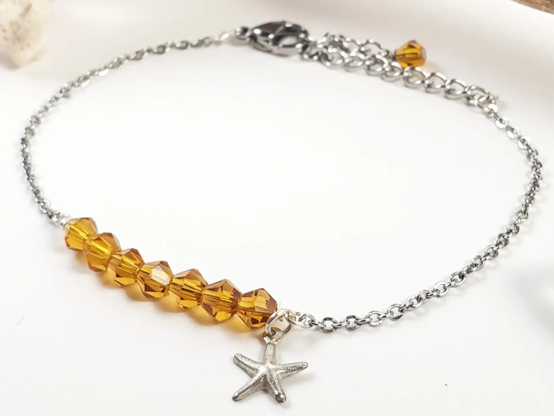 Birthstone starfish bracelet - Image 8
