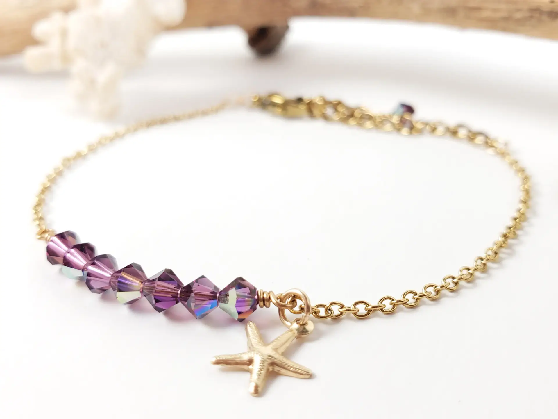Birthstone starfish bracelet - Image 26