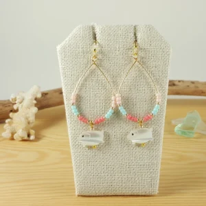 Mother of Pearl Pig Earrings