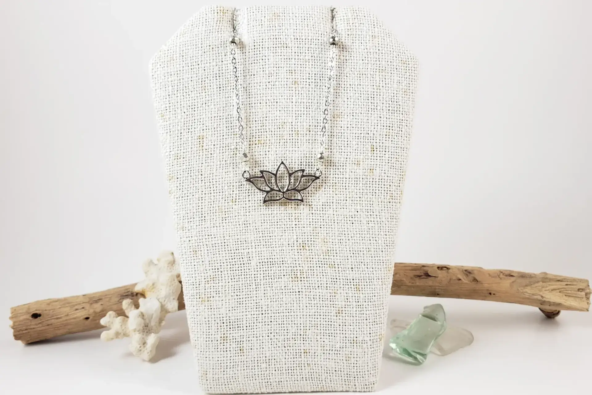 Lotus pyrite yoga necklace - Image 3