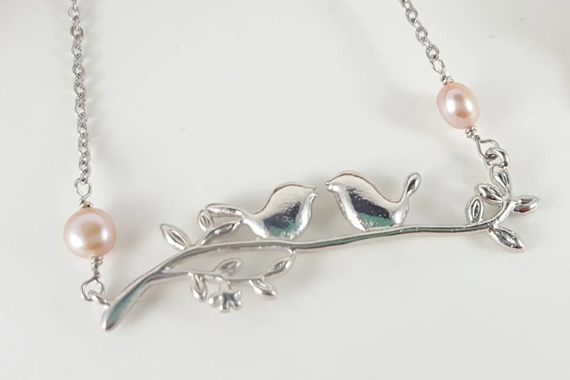 Lovebirds on branch necklace - Image 6