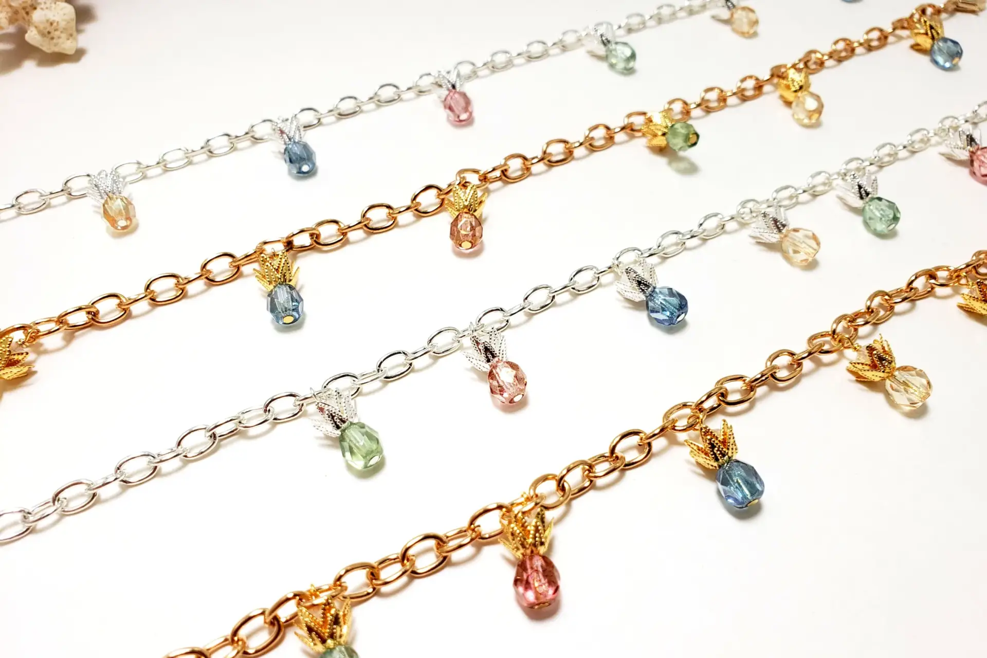 Pineapple charm bracelet or anklet - Image 4