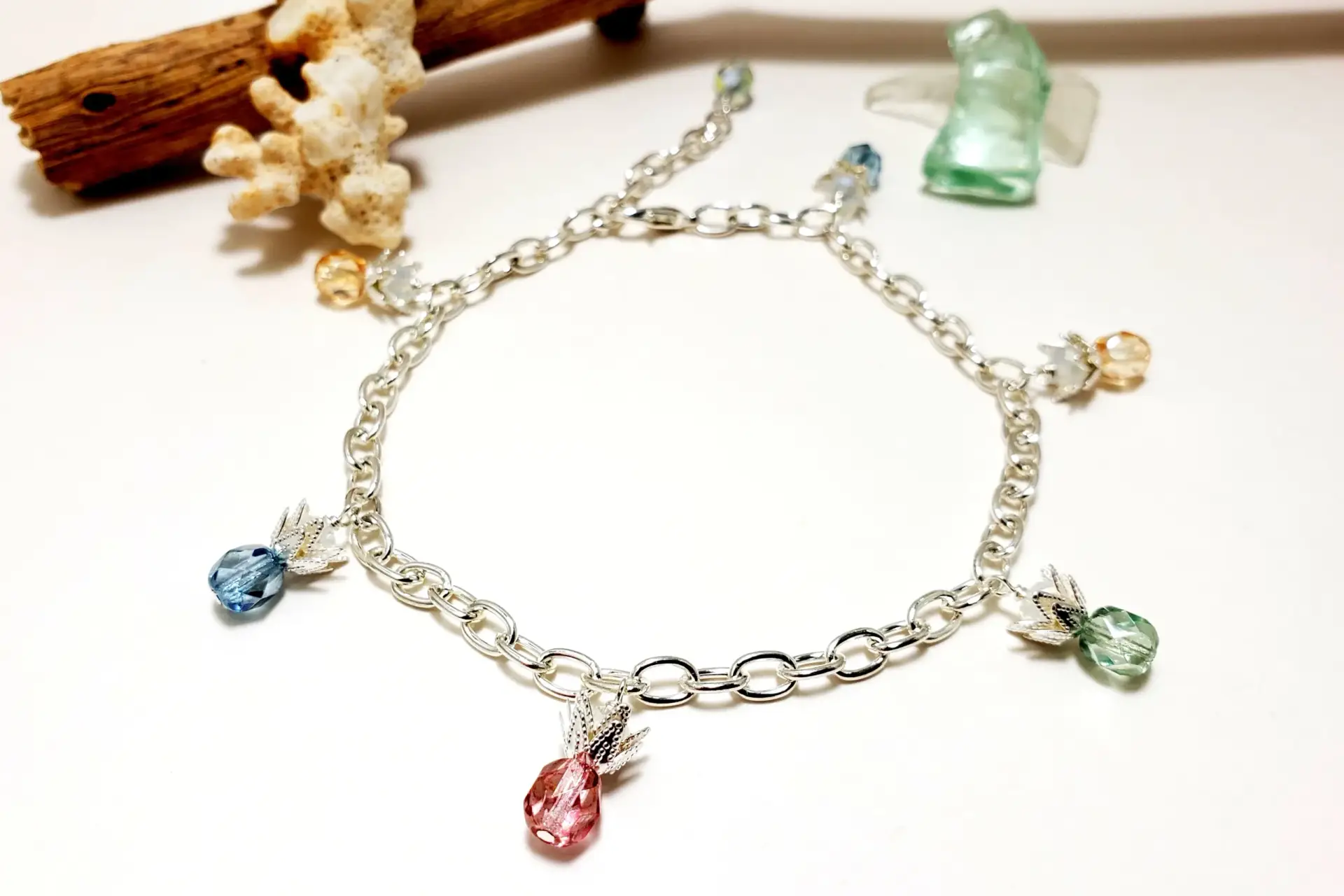 Pineapple charm bracelet or anklet - Image 5