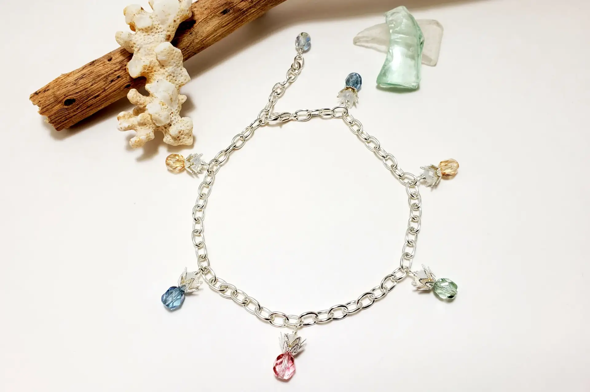 Pineapple charm bracelet or anklet - Image 3