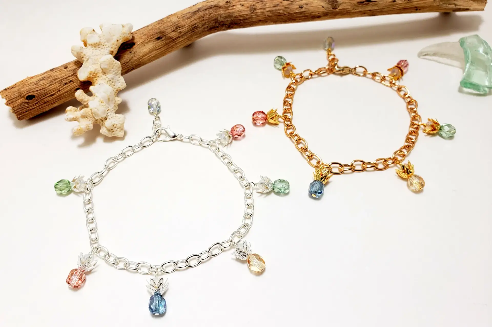 Pineapple charm bracelet or anklet - Image 2