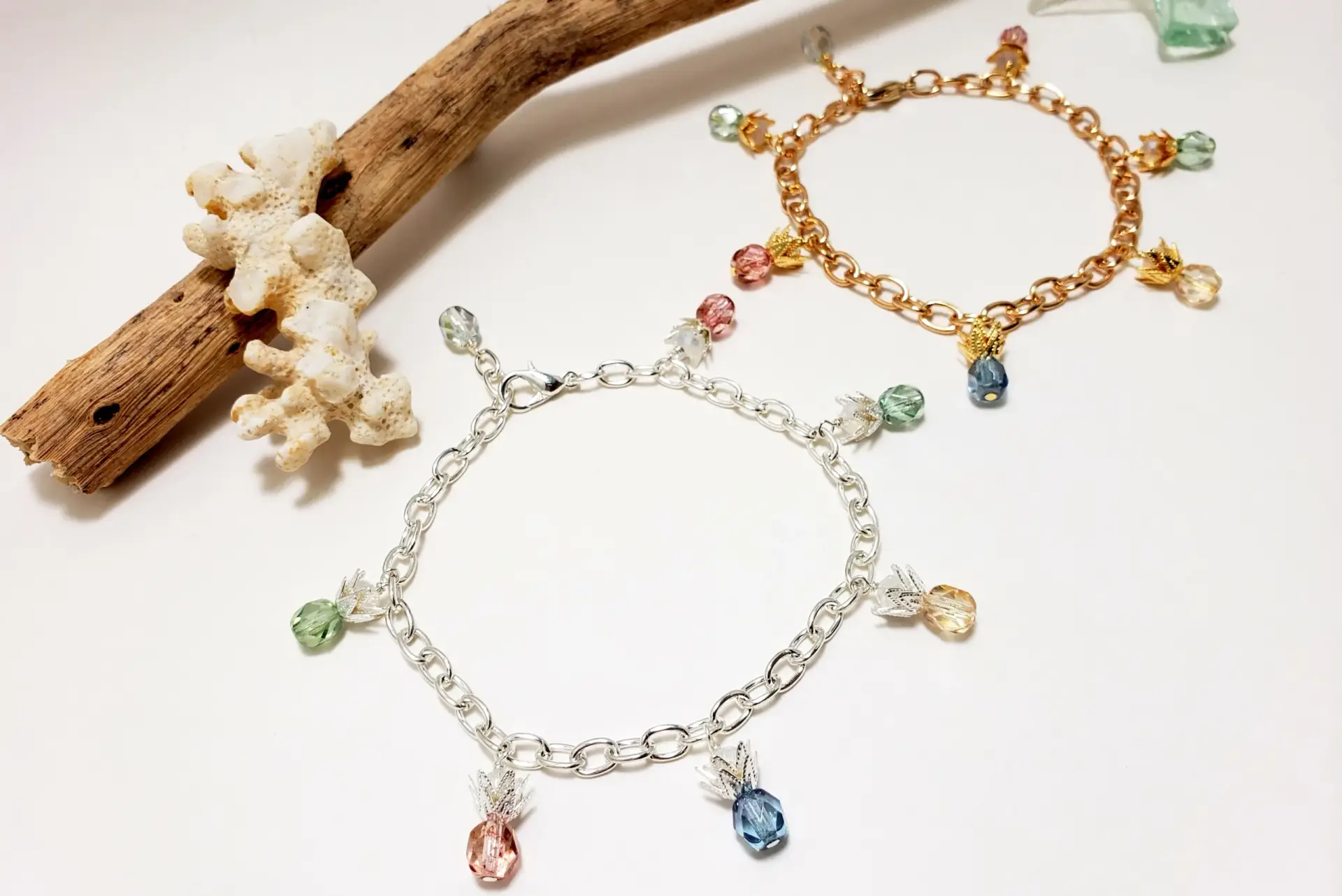 Pineapple charm bracelet or anklet