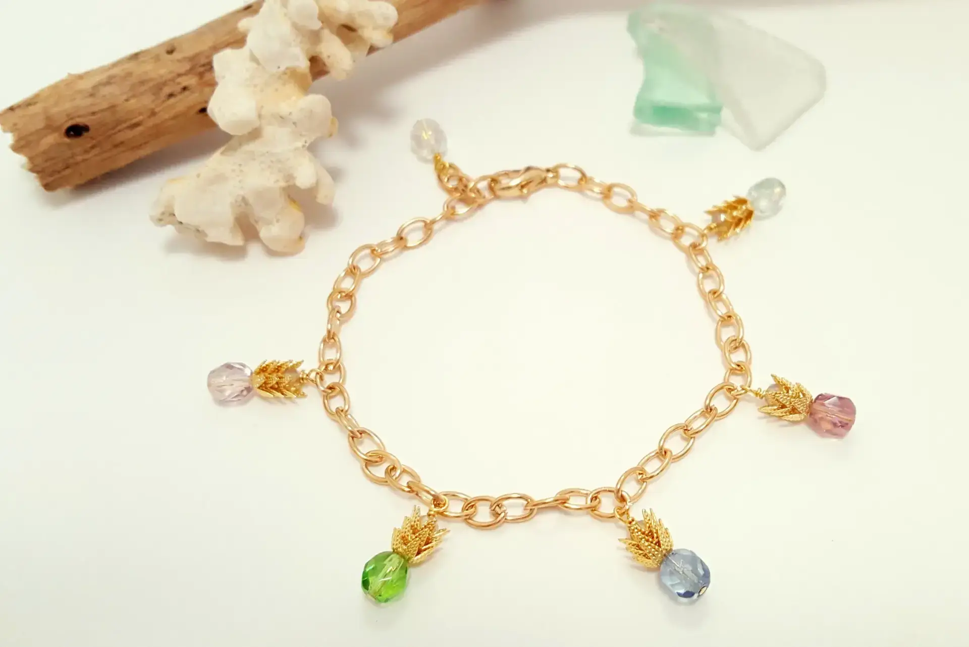 Pineapple charm bracelet or anklet - Image 7