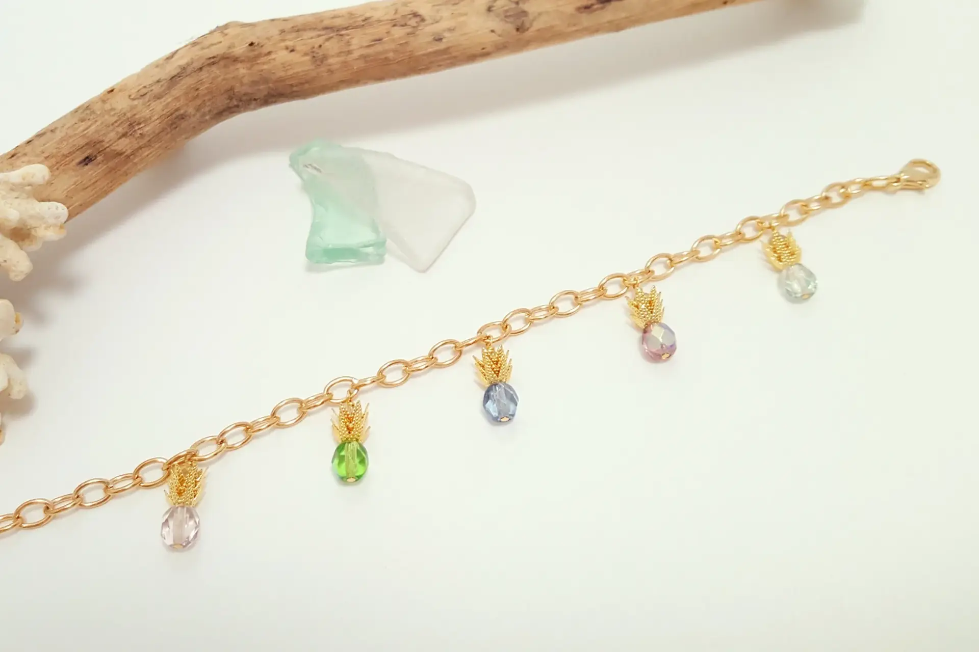 Pineapple charm bracelet or anklet - Image 11