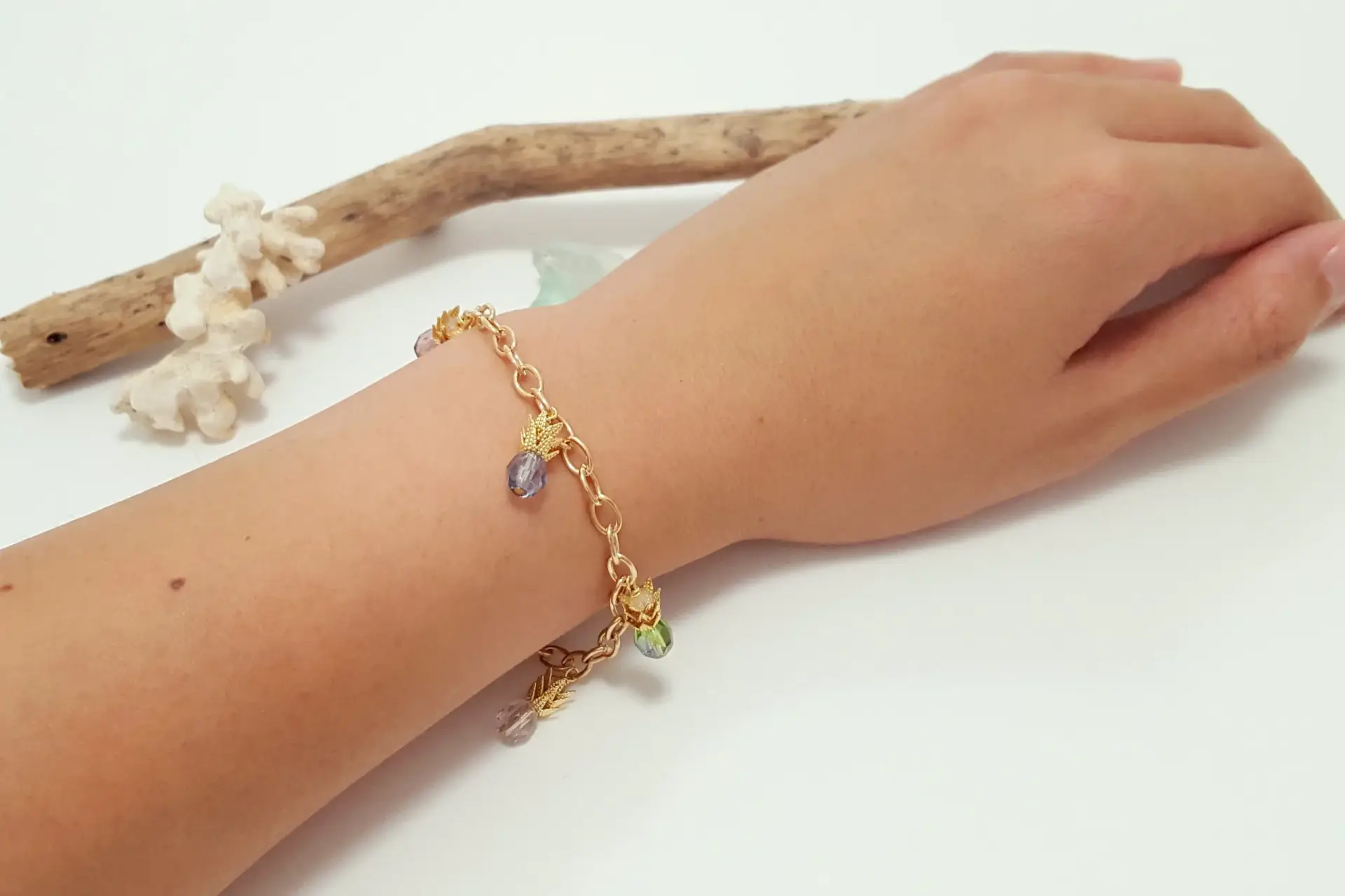Pineapple charm bracelet or anklet - Image 9
