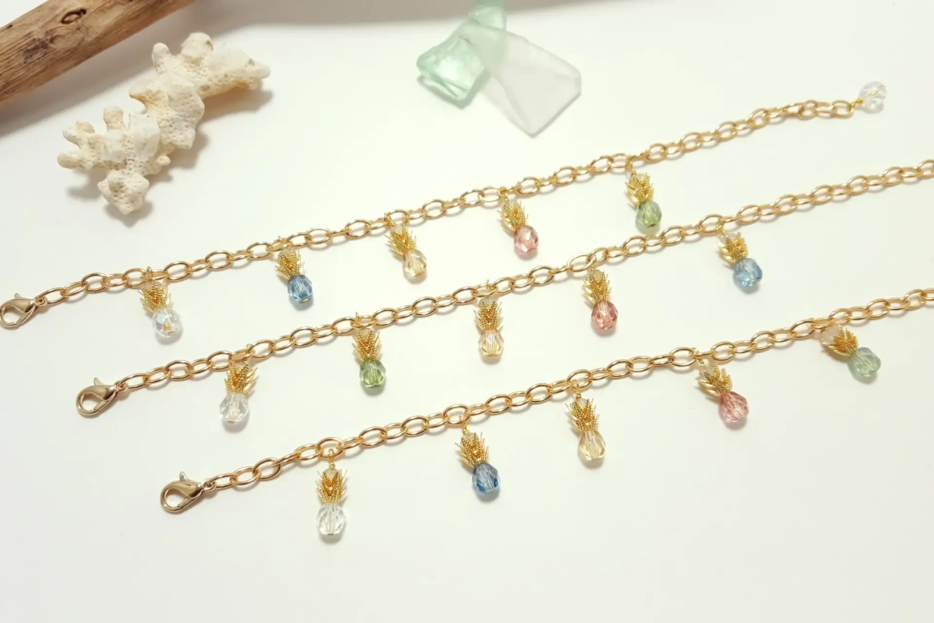 Pineapple charm bracelet or anklet - Image 8