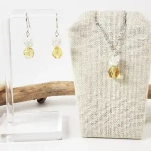 Pineapple earrings and necklace in different colors