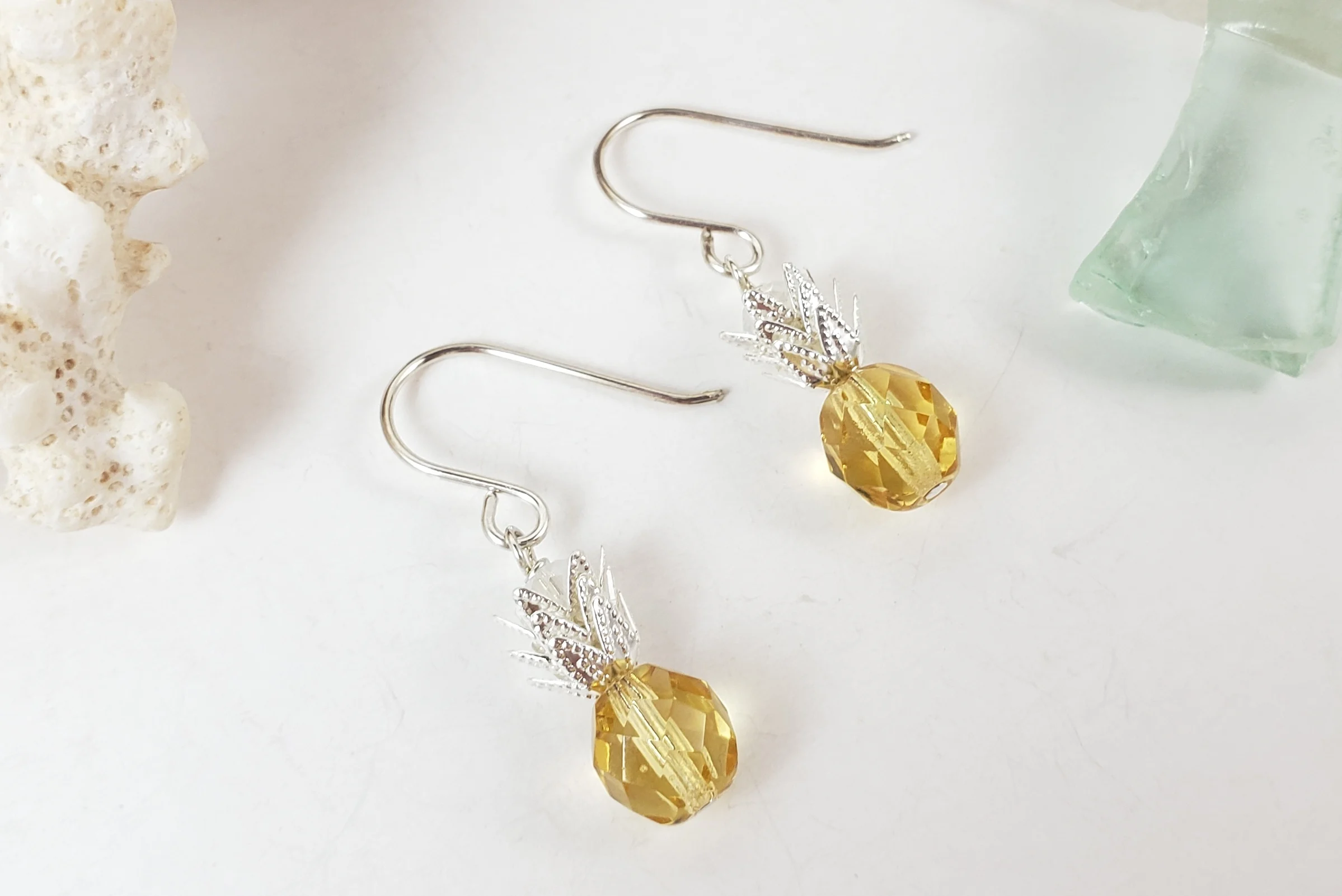 Pineapple earrings and necklace in different colors - Image 5