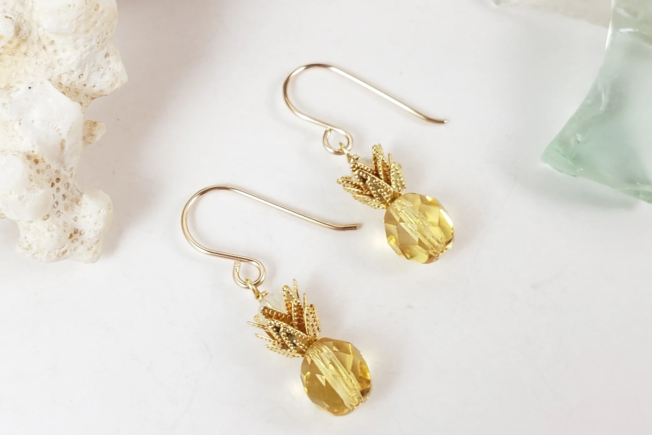 Pineapple earrings and necklace in different colors - Image 4