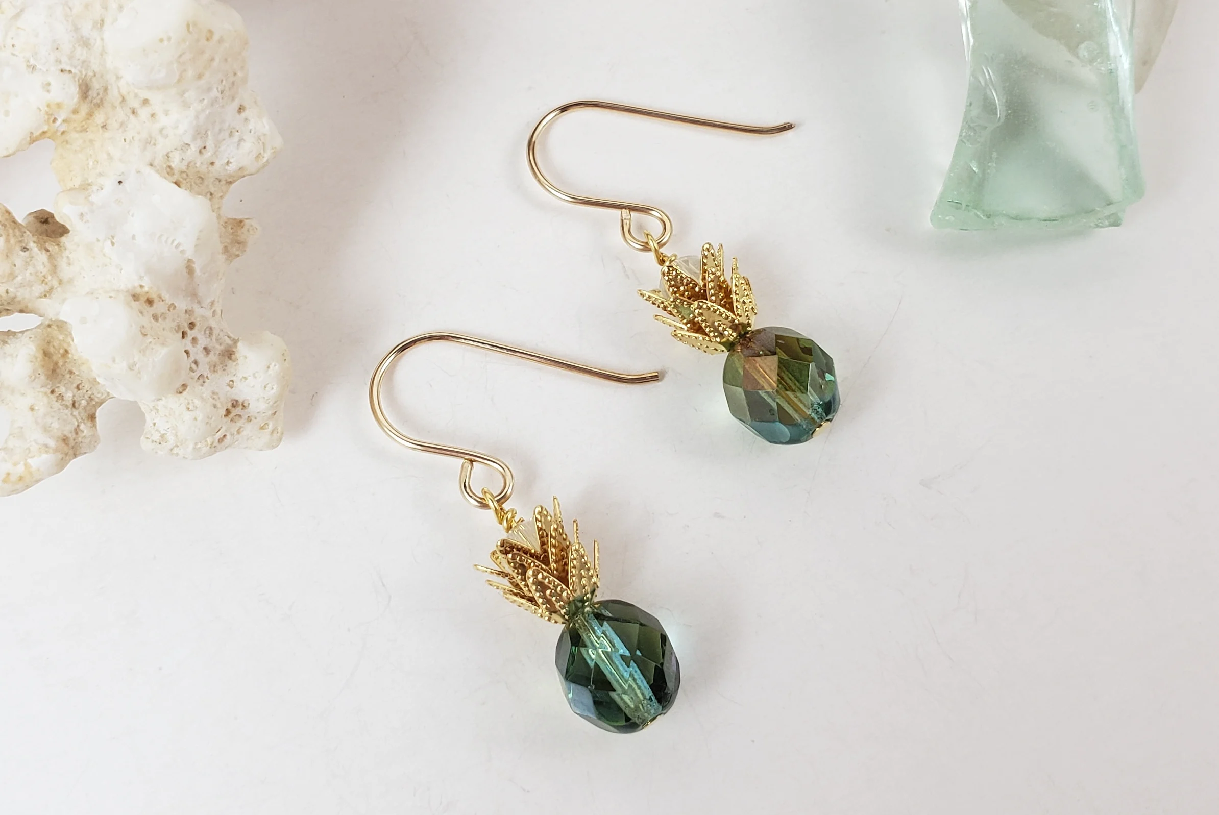 Pineapple earrings and necklace in different colors - Image 6