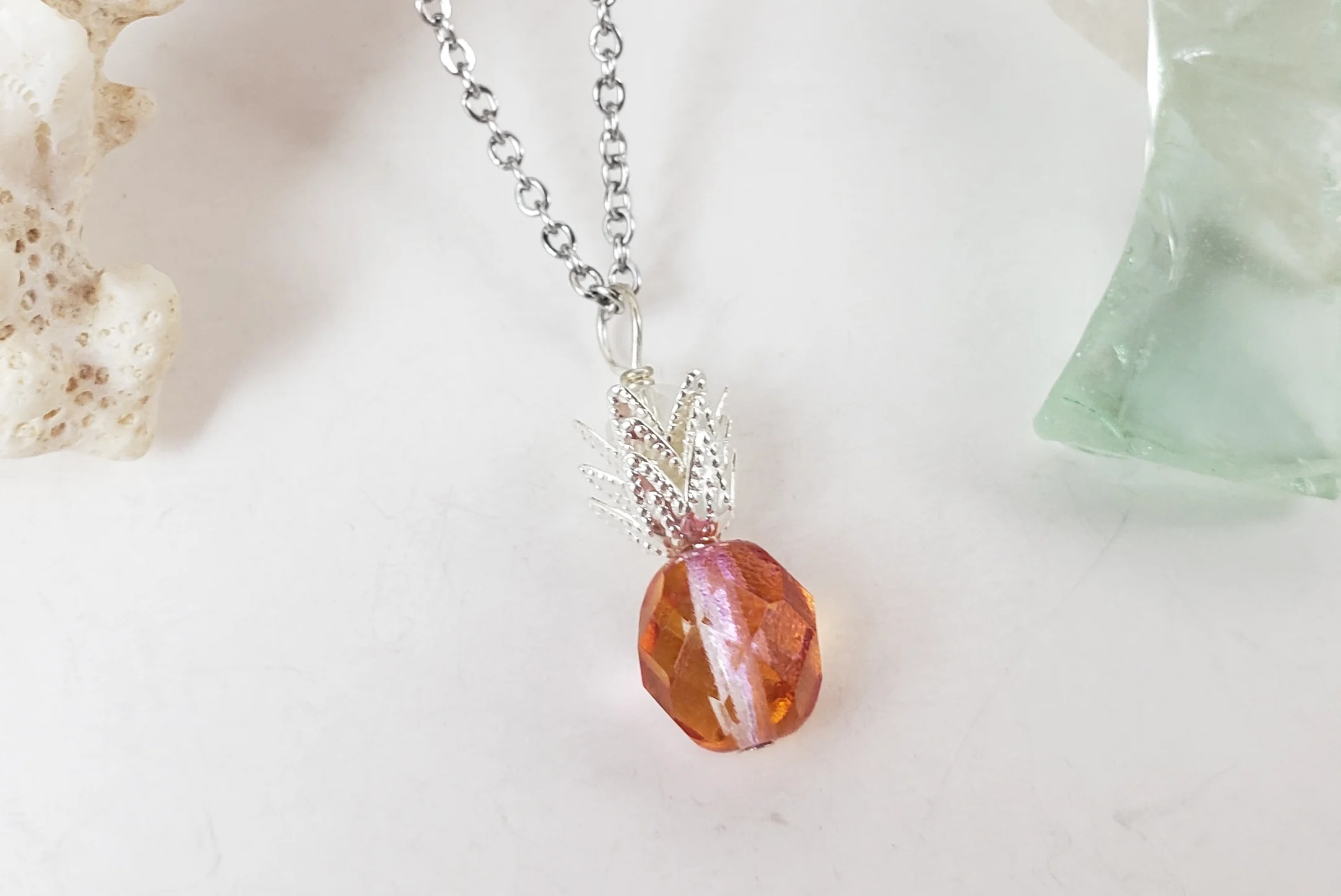 Pineapple earrings and necklace in different colors - Image 17
