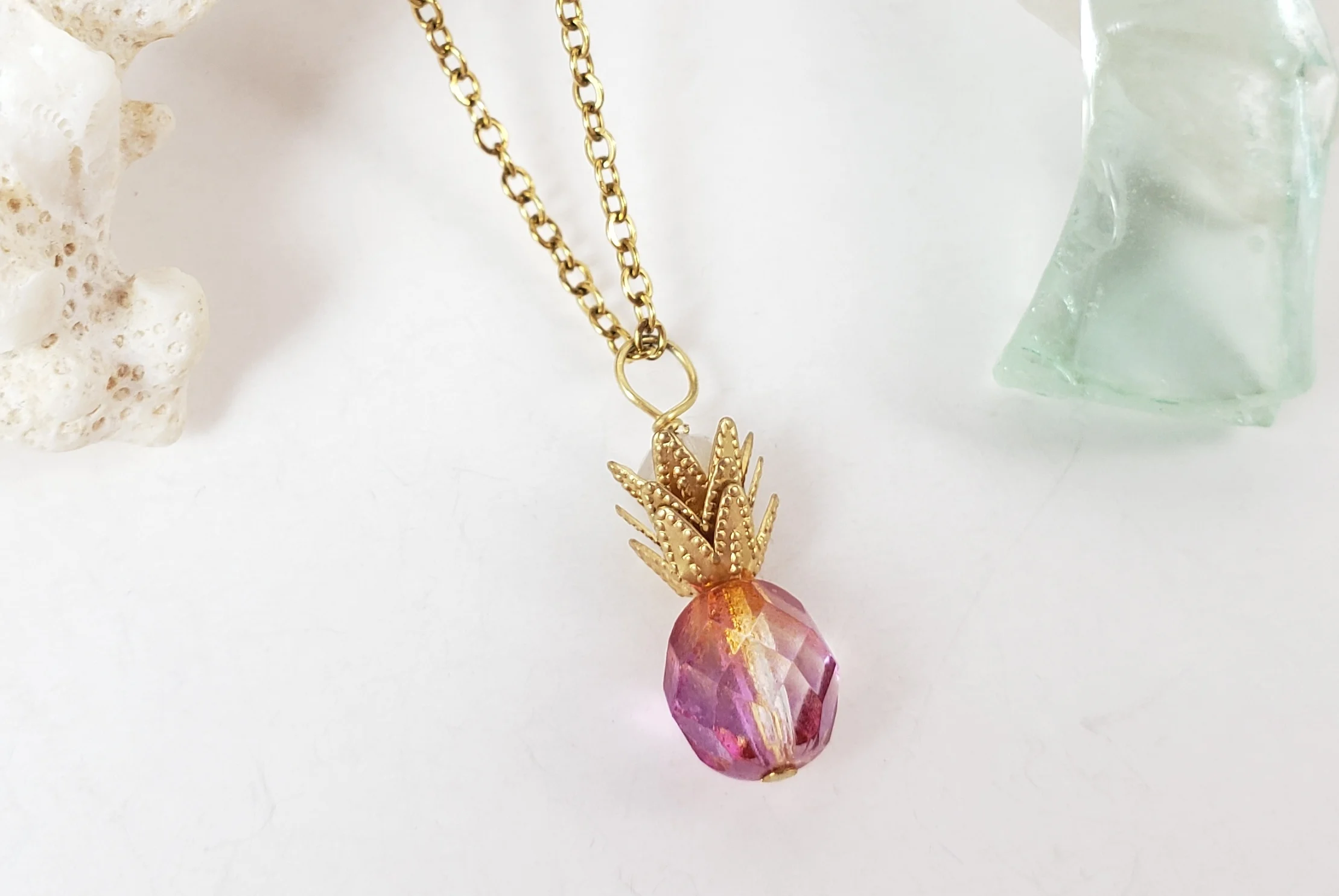 Pineapple earrings and necklace in different colors - Image 16