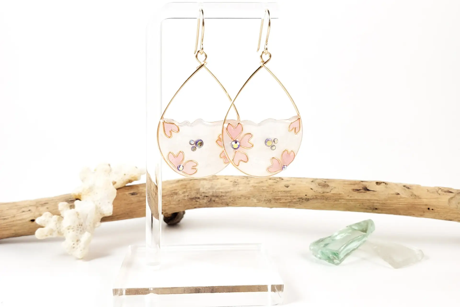Sakura (cherry blossom) earrings and necklace - Image 10