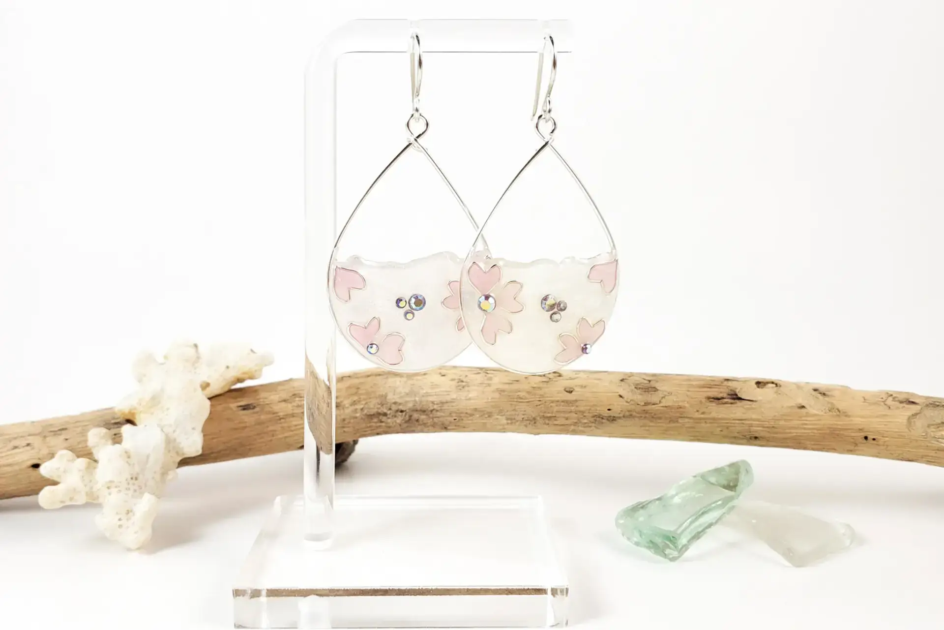 Sakura (cherry blossom) earrings and necklace - Image 8