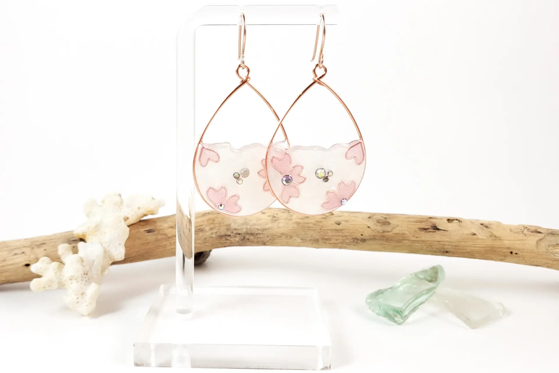 Sakura (cherry blossom) earrings and necklace - Image 9