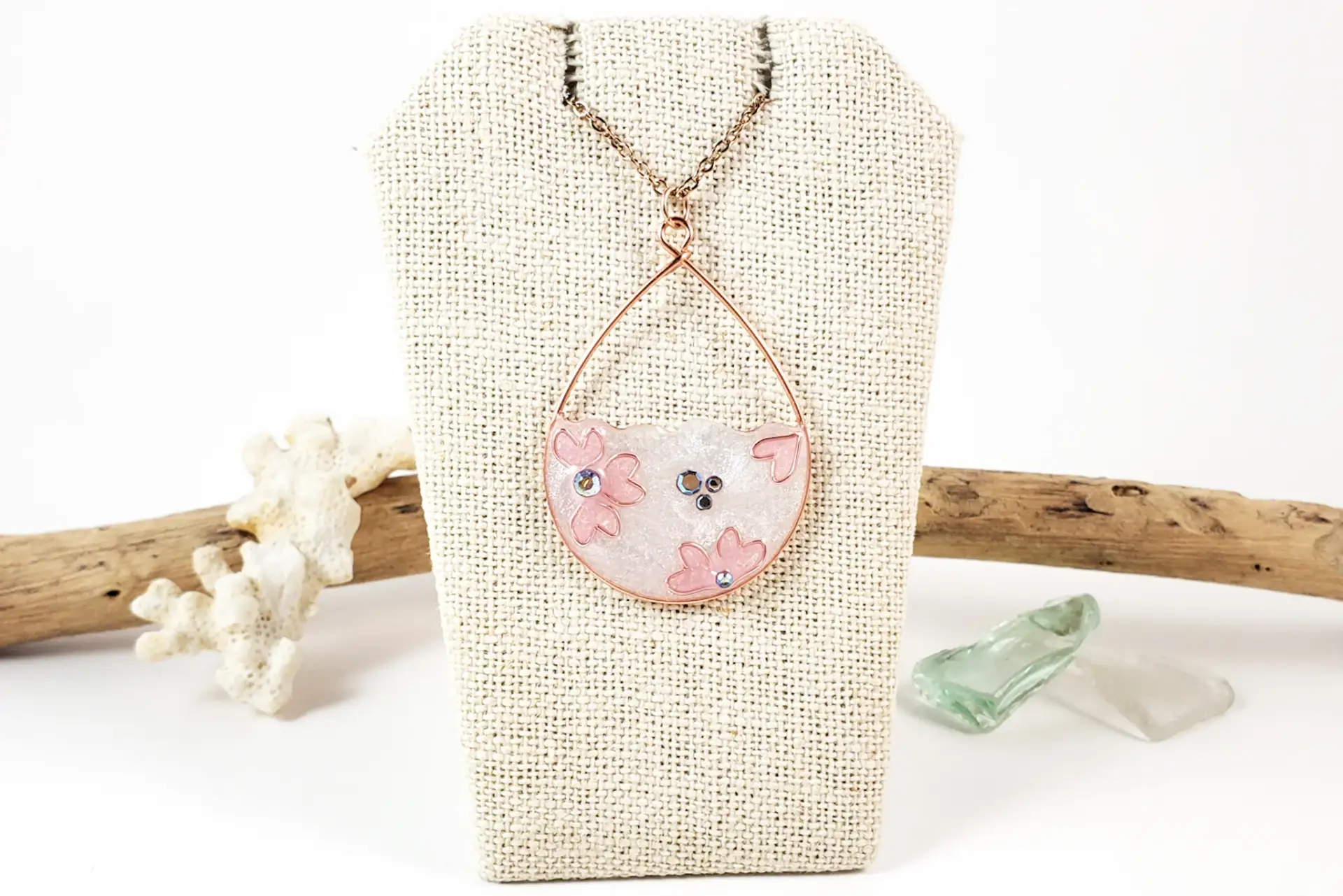 Sakura (cherry blossom) earrings and necklace - Image 5