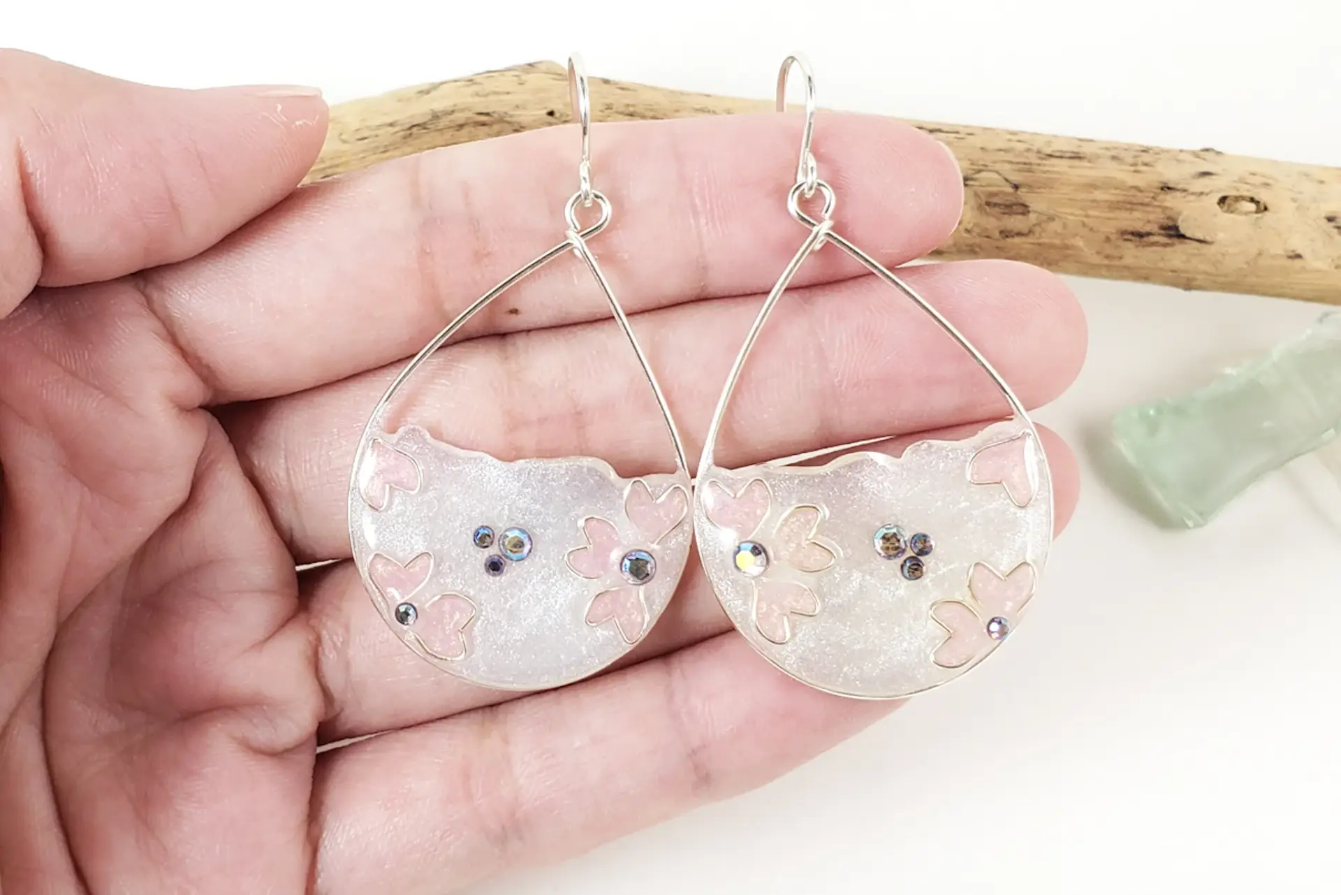 Sakura (cherry blossom) earrings and necklace - Image 11