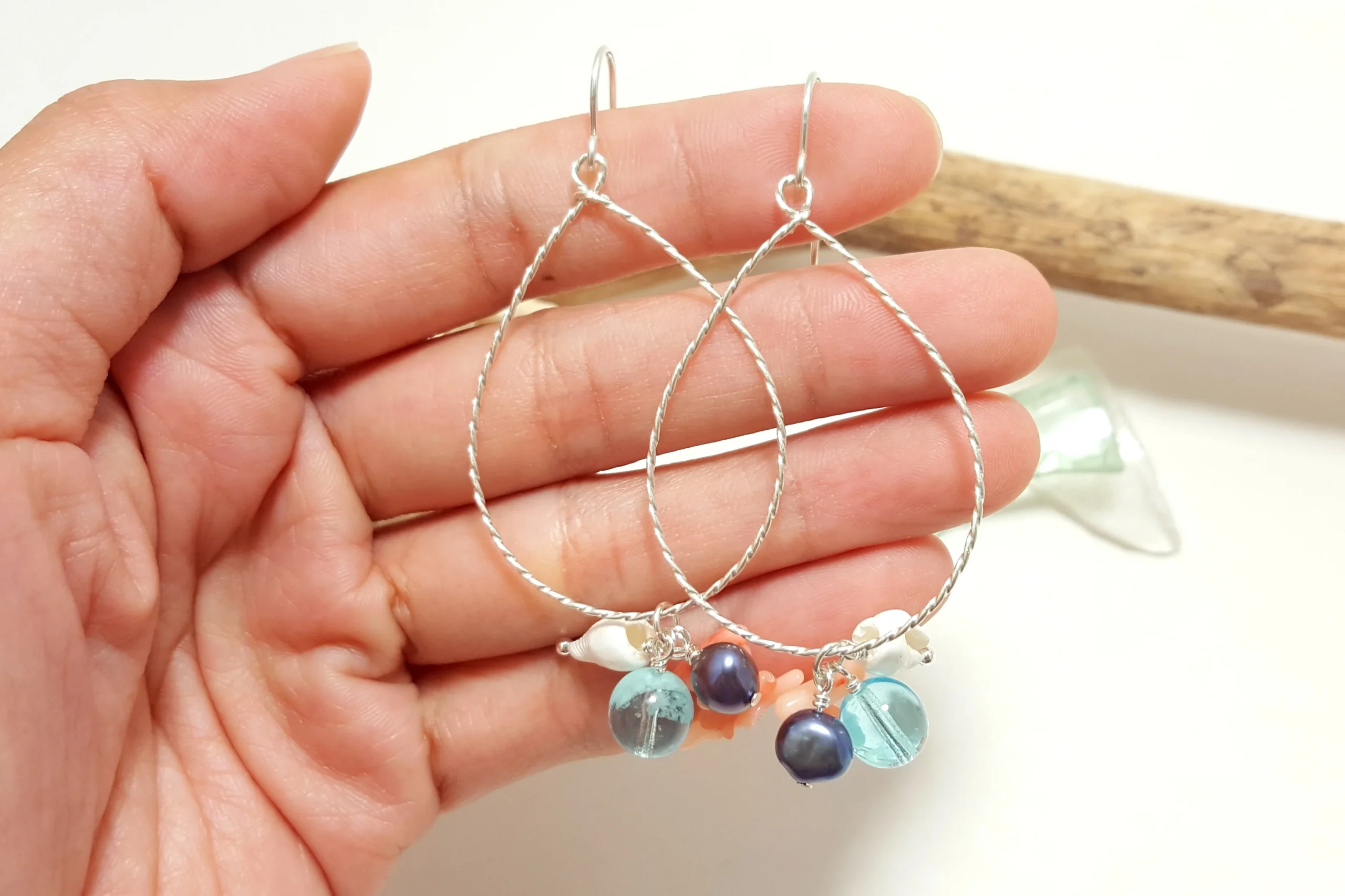 Skinny Pig Signature Collection Twisted Teardrop Earrings - Image 2