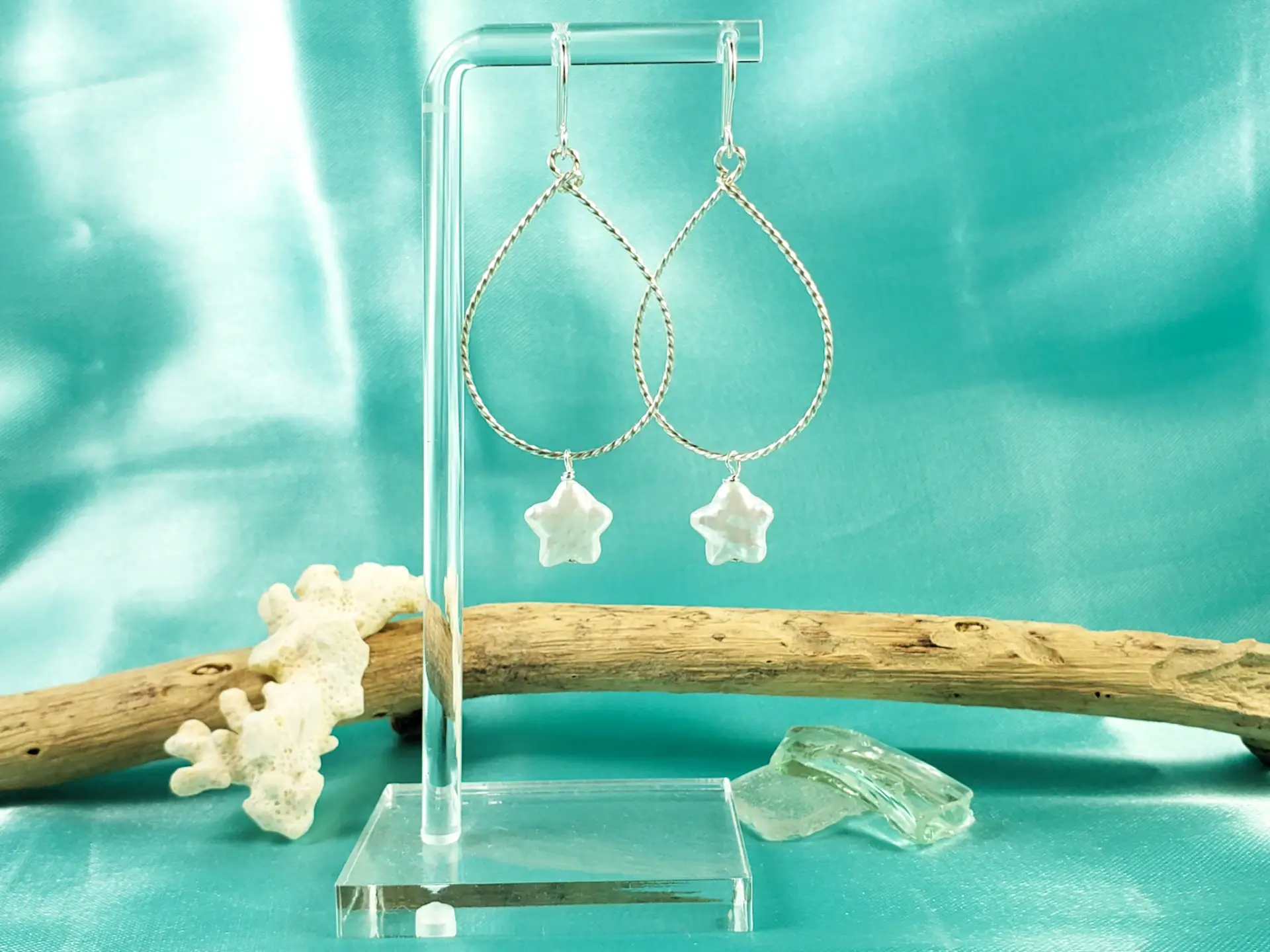 Genuine freshwater pearl star earrings, necklaces, and bracelets - Image 3
