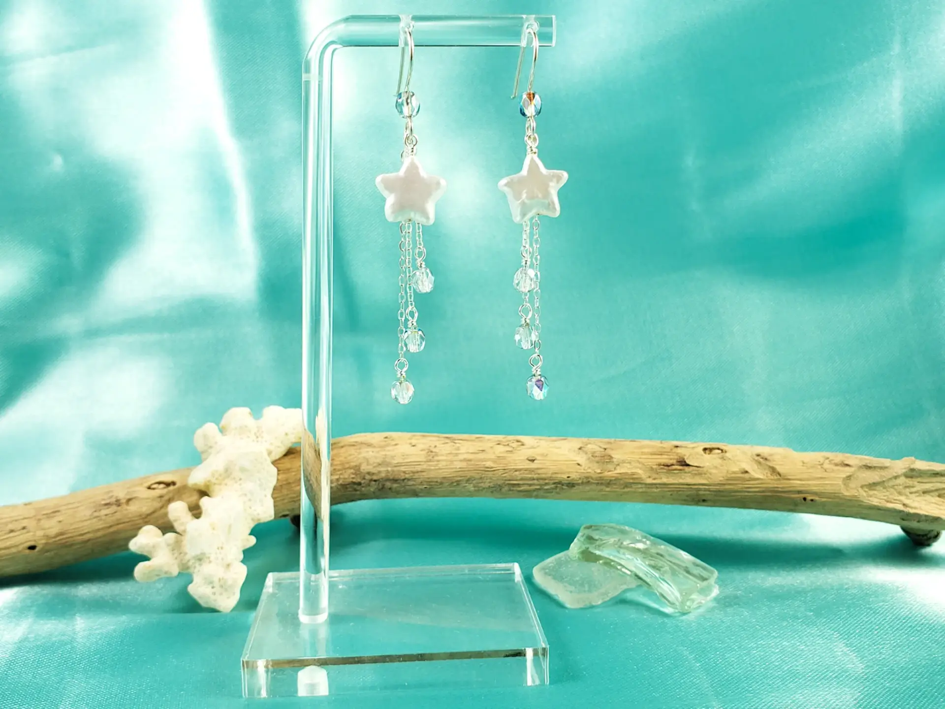 Genuine freshwater pearl star earrings, necklaces, and bracelets - Image 5
