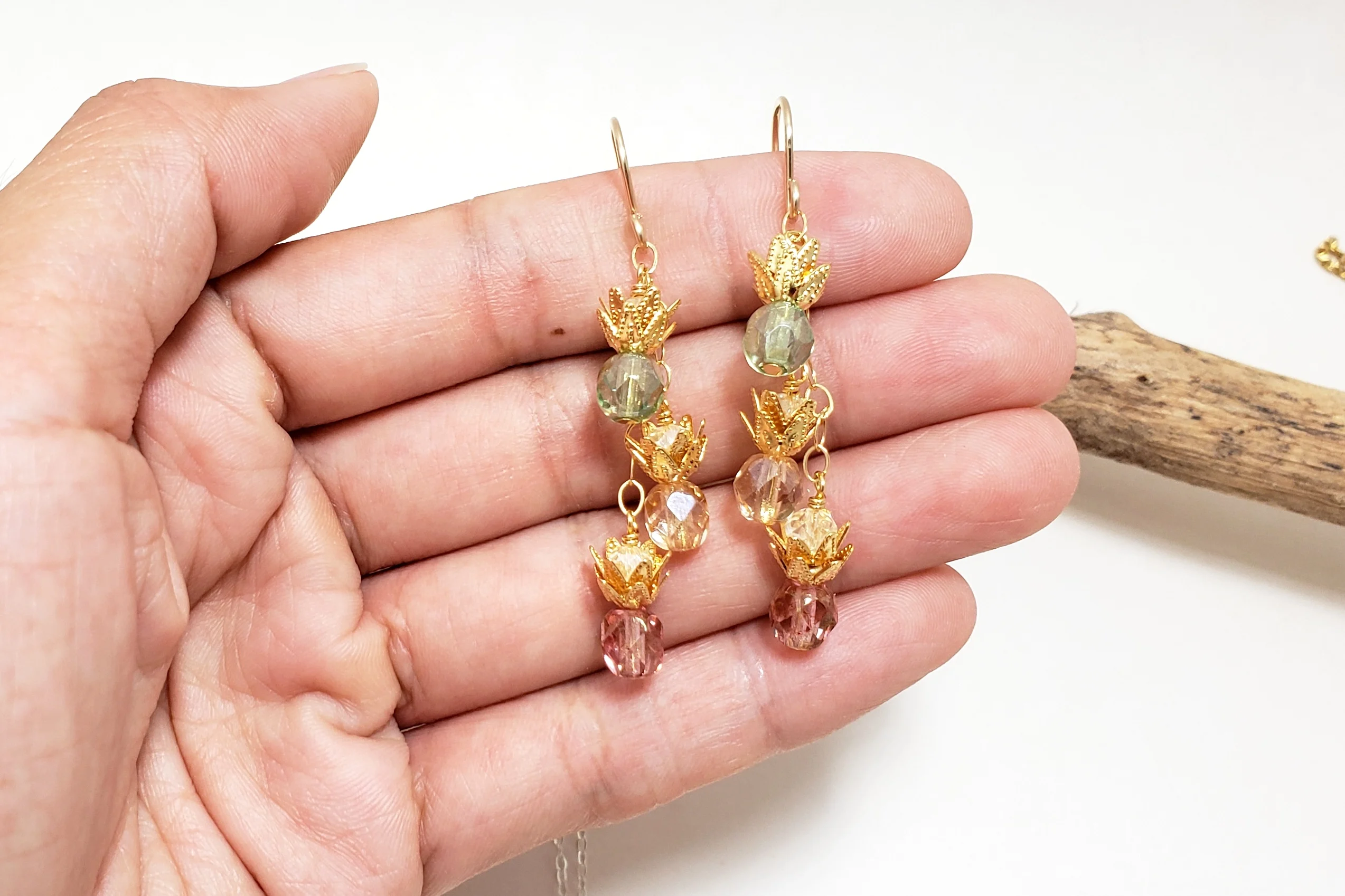 Triple pineapple earrings and necklace - Image 11
