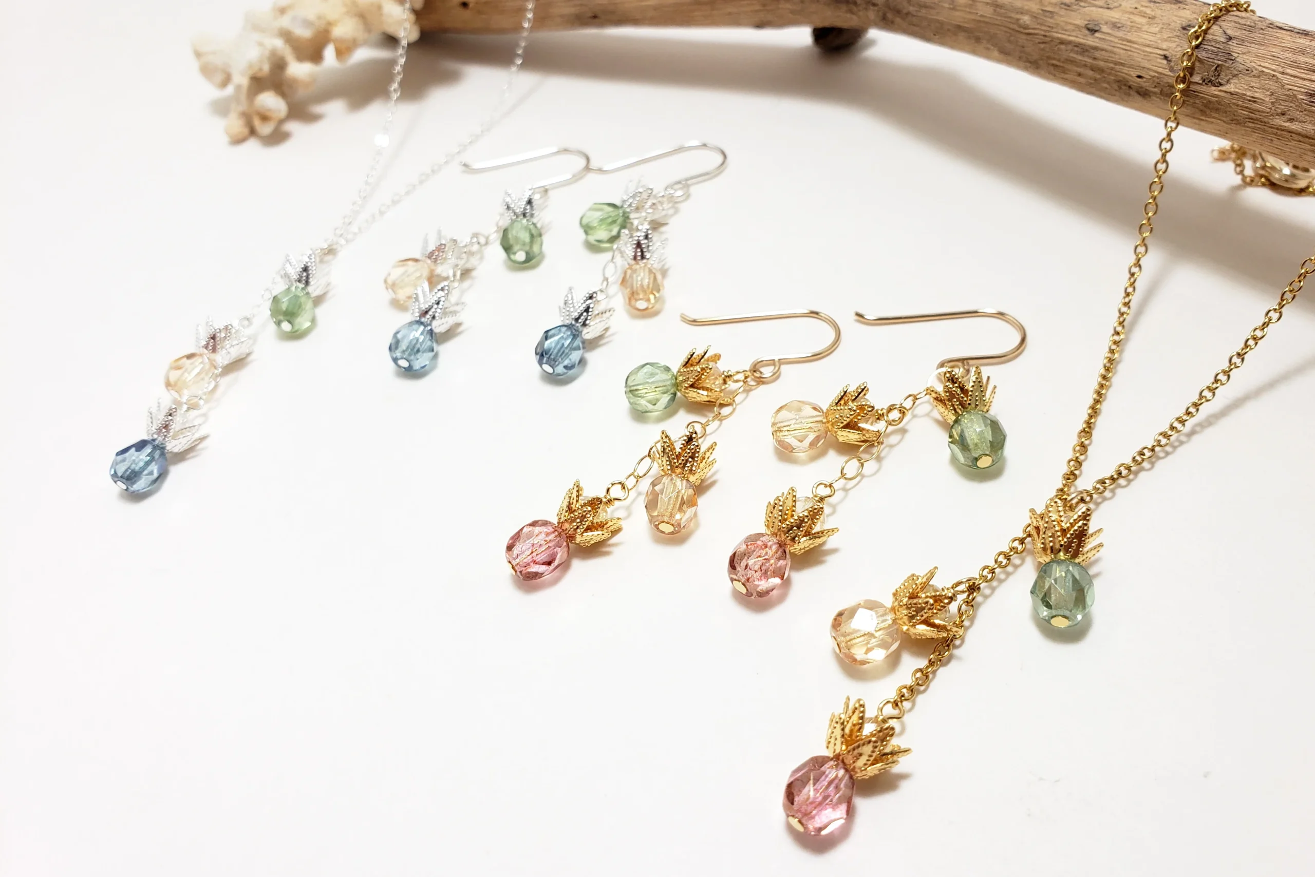 Triple pineapple earrings and necklace - Image 12