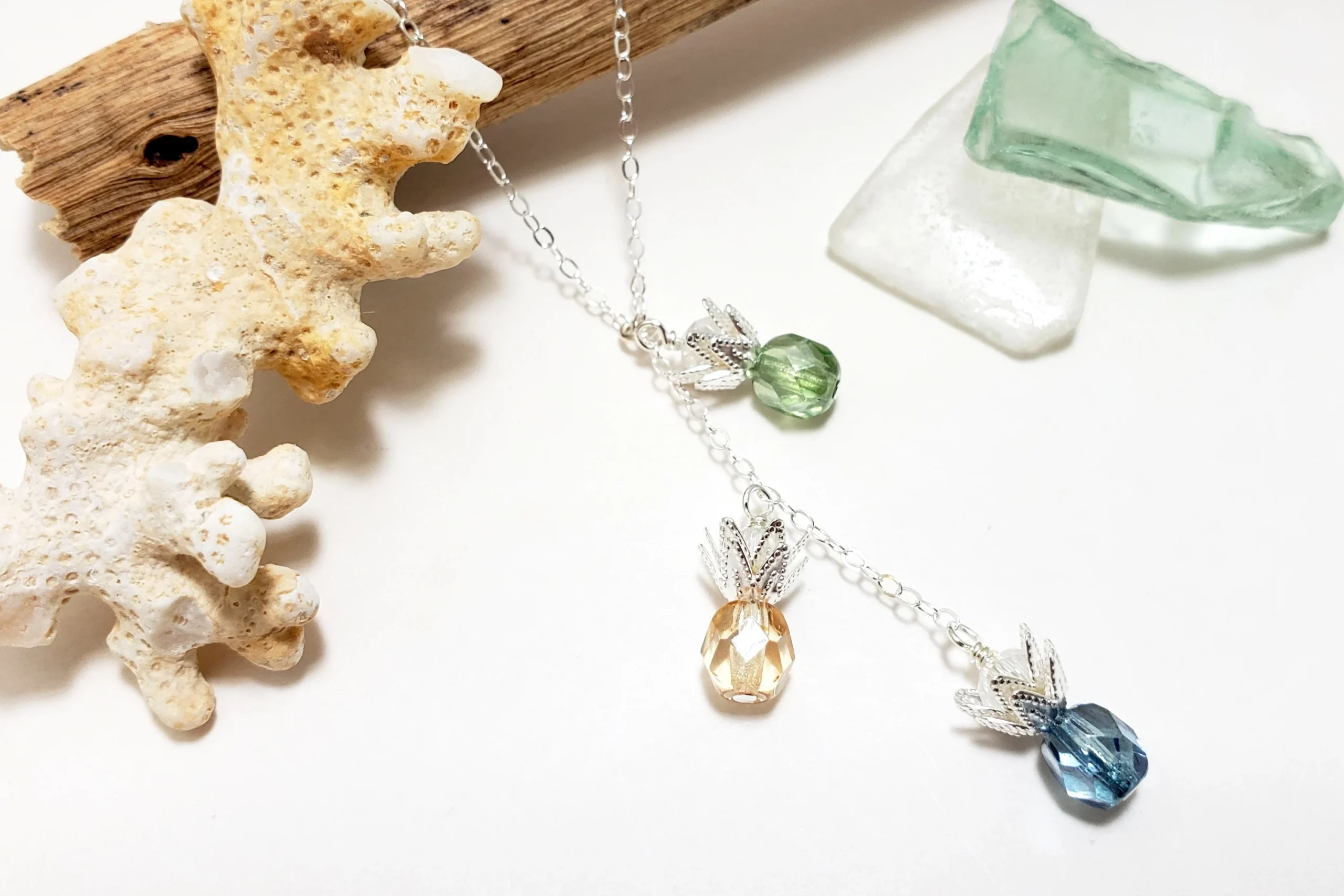 Triple pineapple earrings and necklace - Image 3