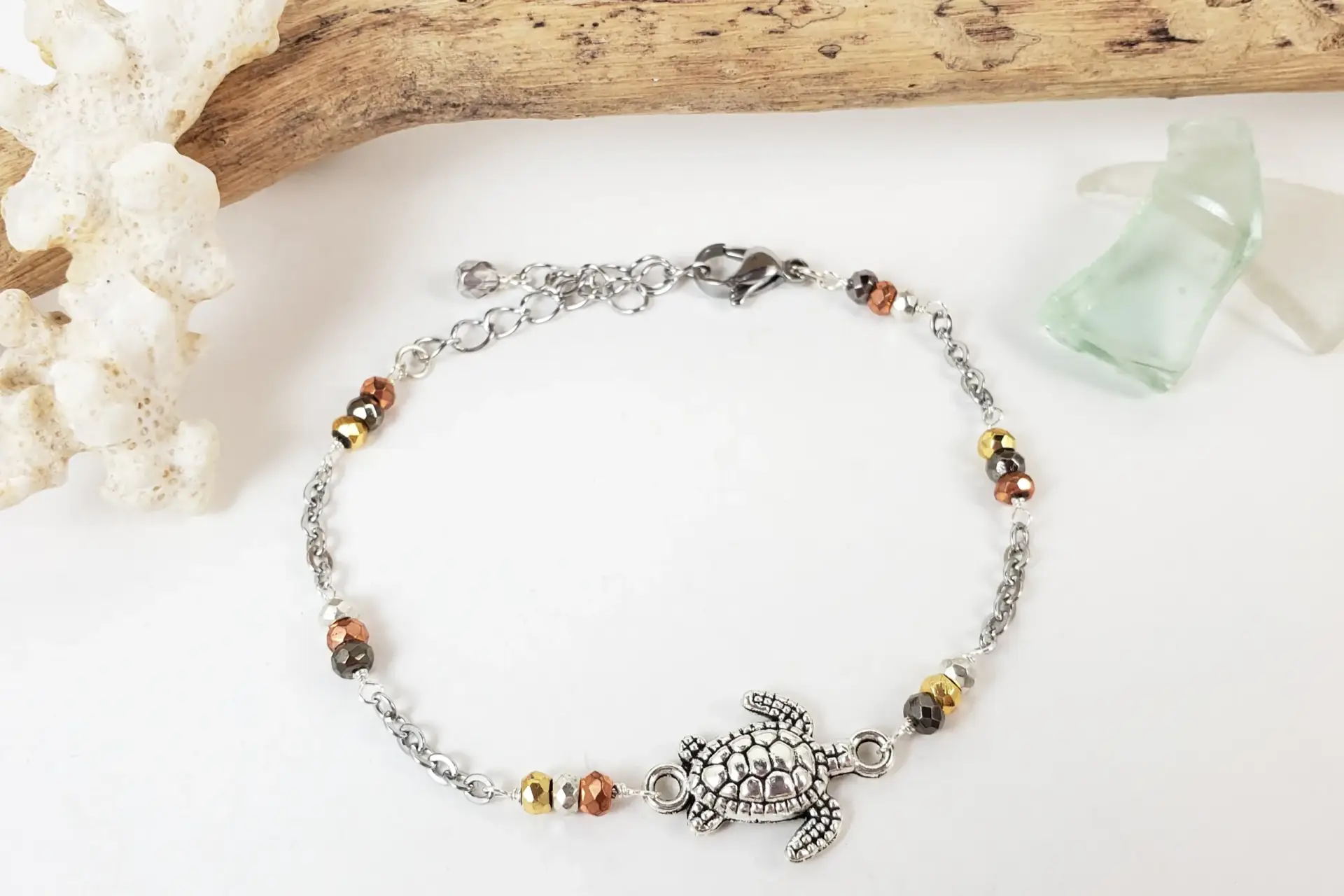 Turtle pyrite bracelet - Image 2