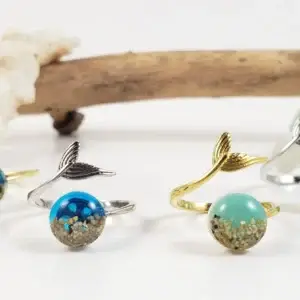 Mermaid tail sand water rings