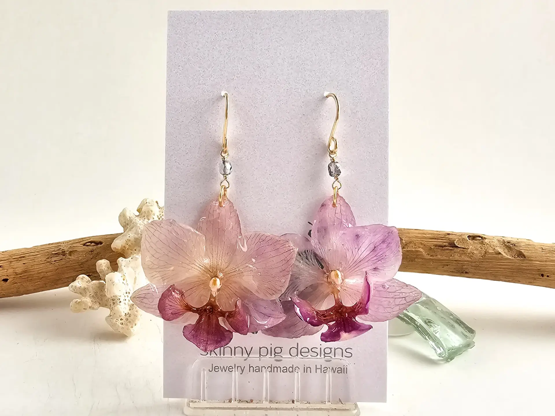 Orchid earrings-Aura