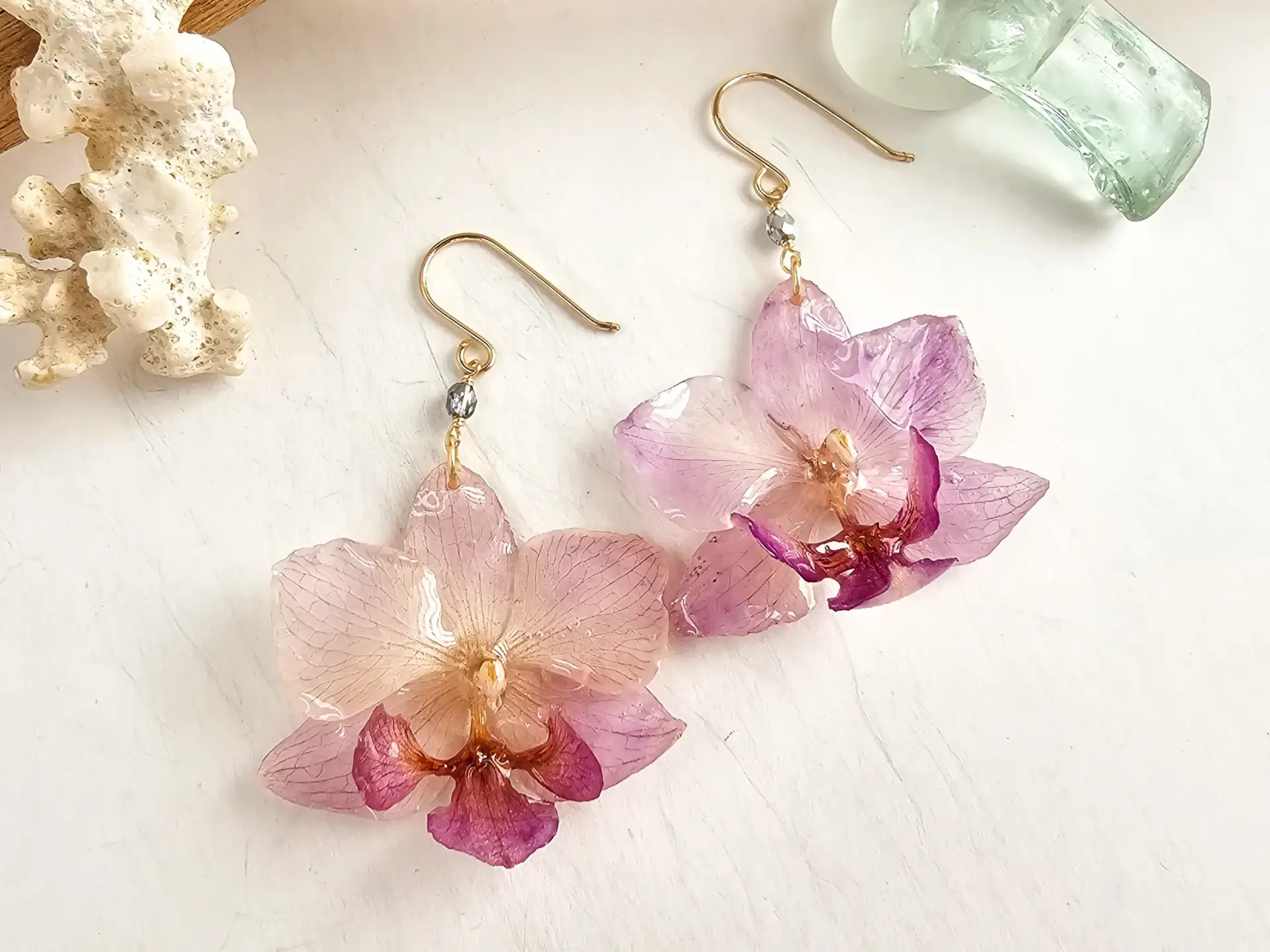 Orchid earrings-Aura - Image 2