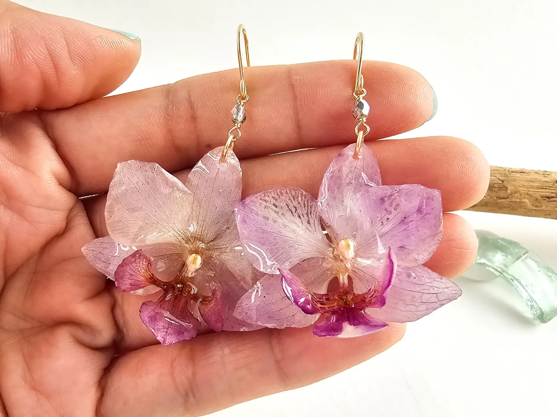 Orchid earrings-Aura - Image 3