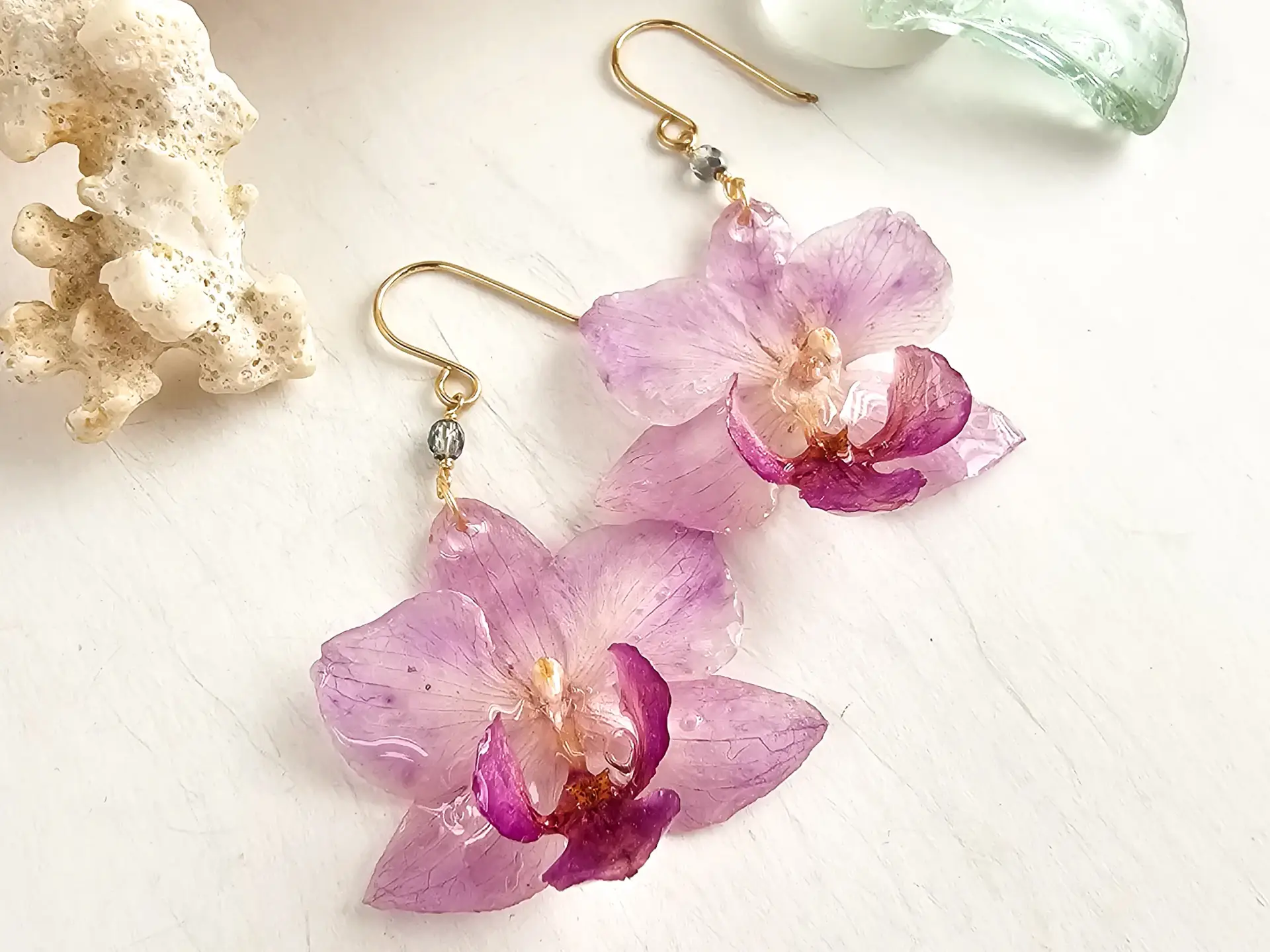Orchid earrings-Belle - Image 2