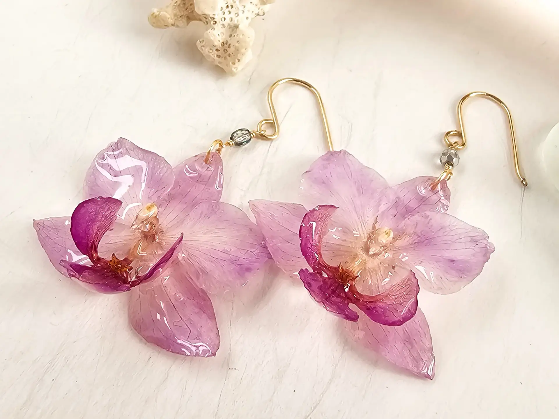 Orchid earrings-Belle - Image 4