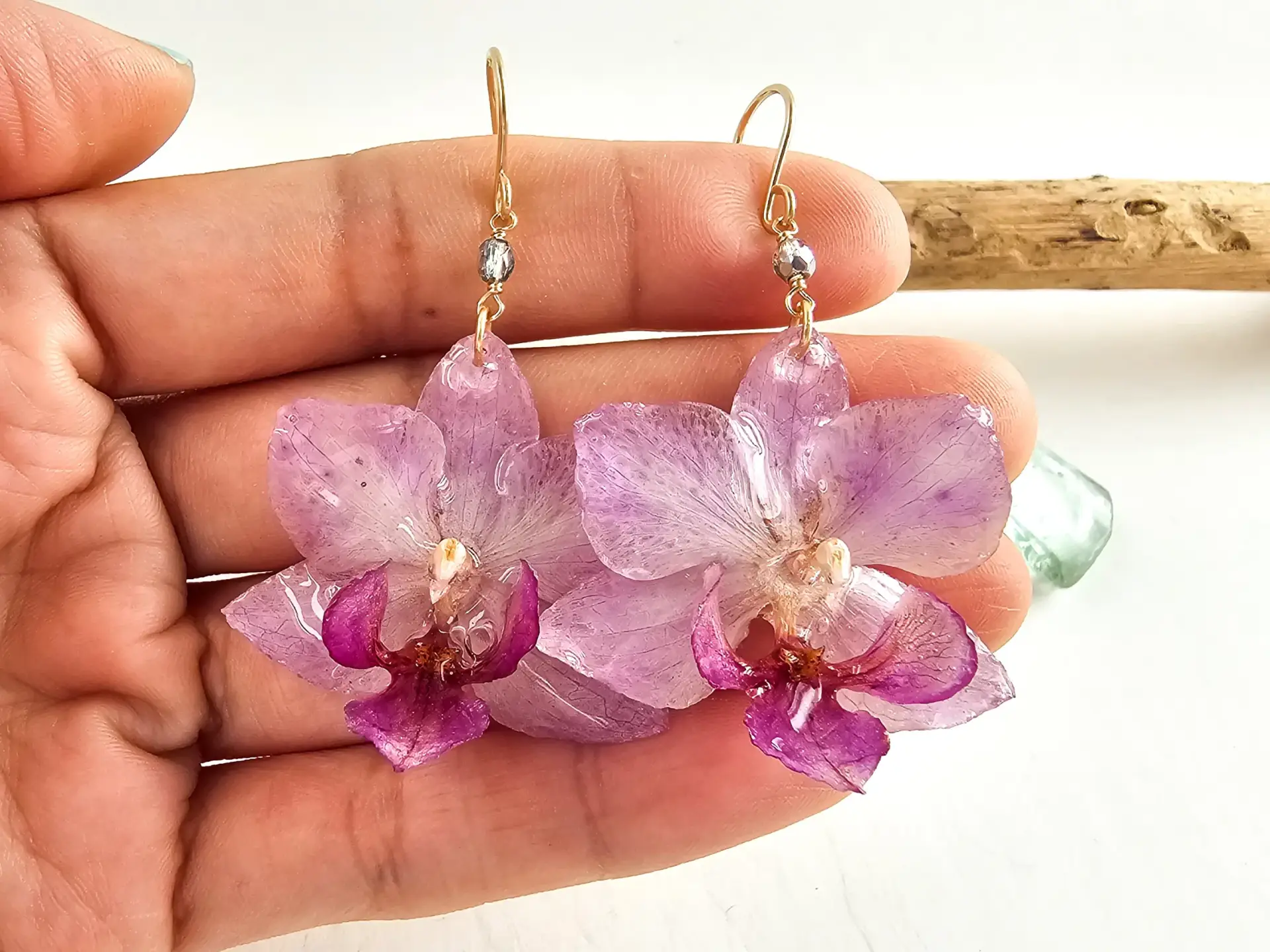 Orchid earrings-Belle - Image 3