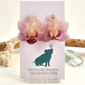 Orchid earrings-Cora