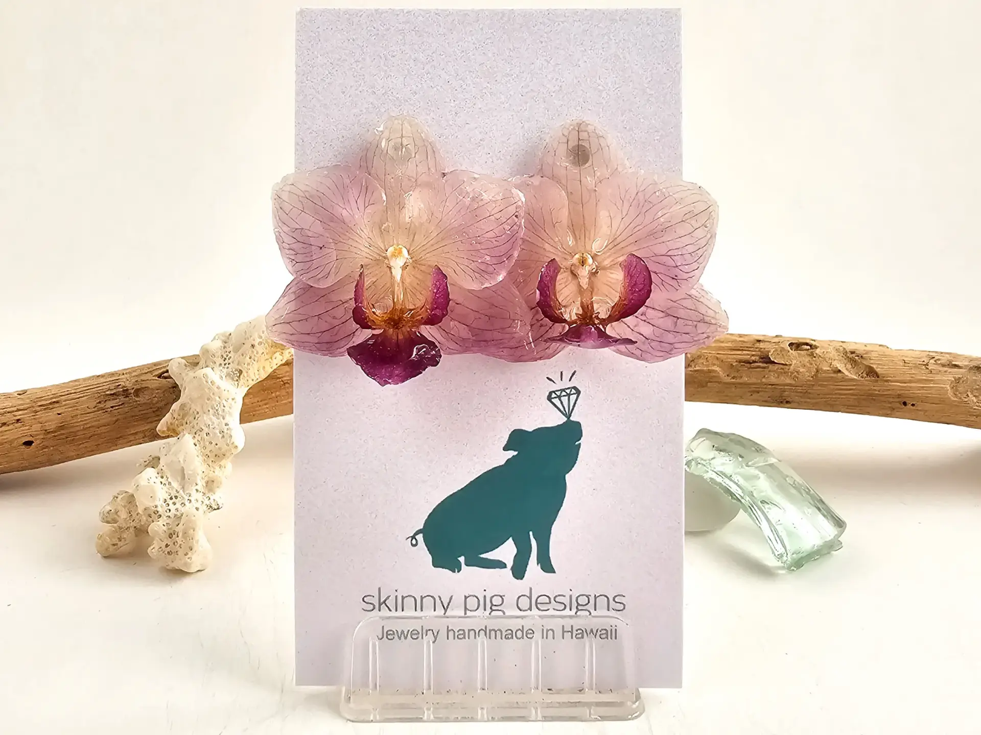 Orchid earrings-Cora
