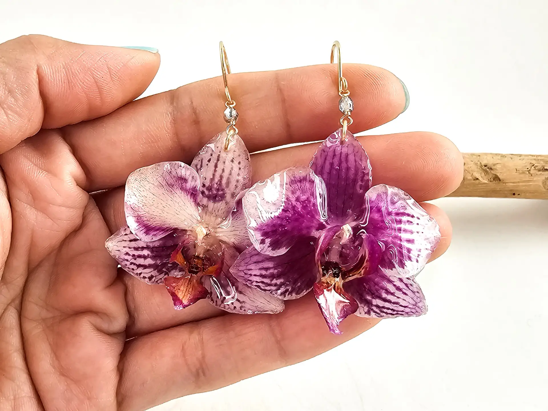 Orchid earrings-Daisy - Image 3