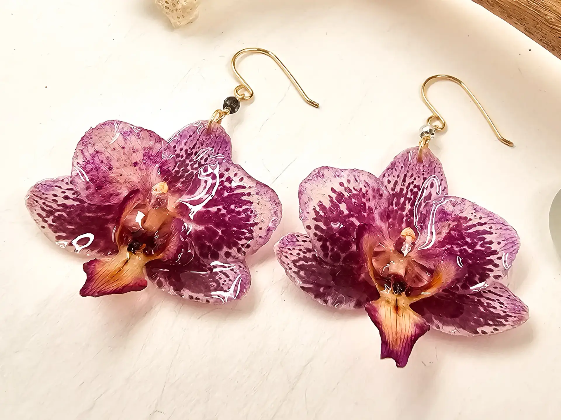 Orchid earrings-Fleur - Image 4