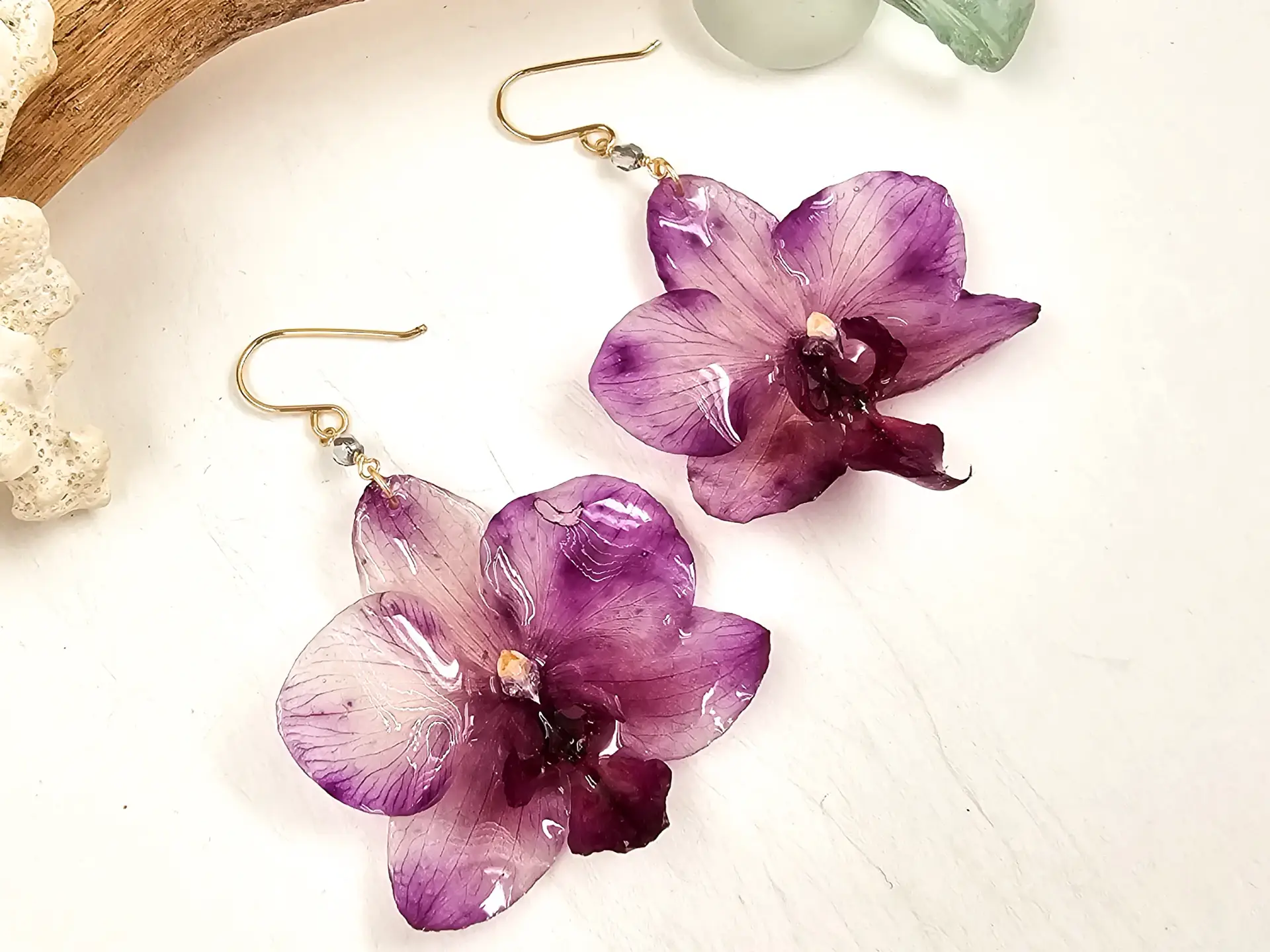 Orchid earrings-Iris - Image 2