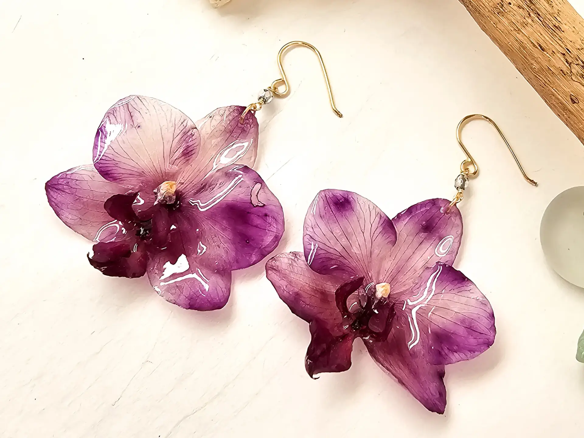 Orchid earrings-Iris - Image 4
